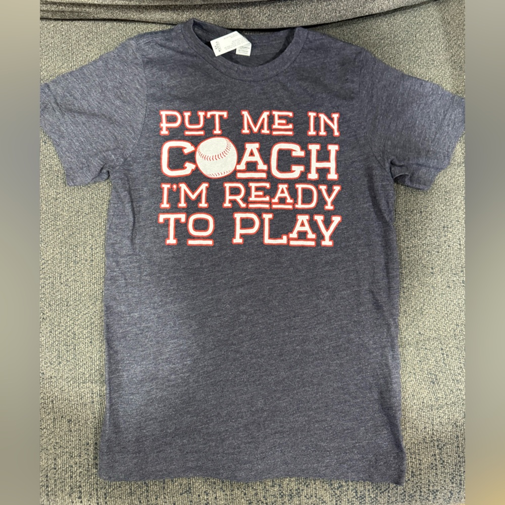 Kids' Gray Graphic Baseball Tee